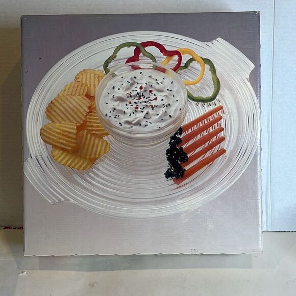 Vintage Majestic Images Chip & Dip Set Pink Lucite New - Picture 2 of 13